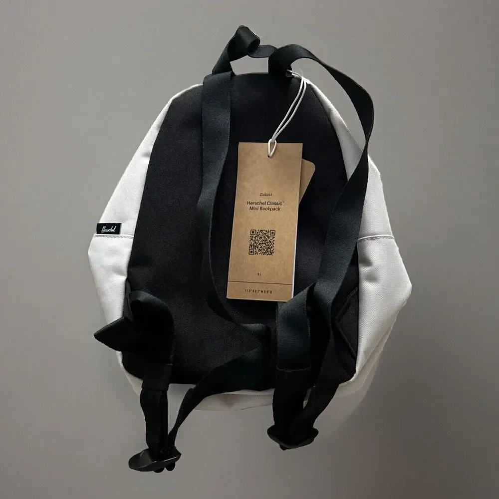 Herschel Classic Mini Backpack Creme Unisex Shoulder Straps Front Pocket NEW NWT